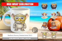 Sunburn Sorcery Summerween Mug Wrap Product Image 1