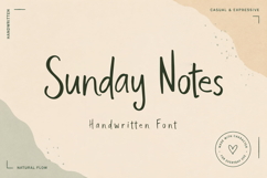 Sunday Notes - Handwritten Font Product Image 1