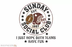 Sunday Social Club SVG T-shirt Design Product Image 1