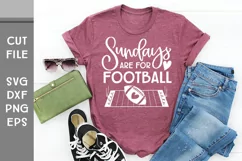 Sundays are for Football, Hand Lettered Football SVG Product Image 2