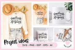 Funny Sleepy SVG Quote - Sundays Are For Sleeping SVG Product Image 2