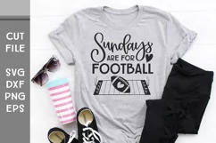 Sundays are for Football, Hand Lettered Football SVG Product Image 1