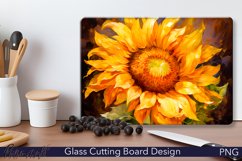 Glass Cutting Board Design | Sunflower | Floral PNG Product Image 1