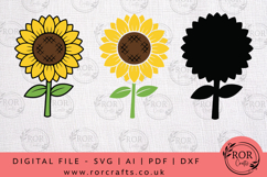 Sunflower Trio Clipart SVG Set Product Image 1