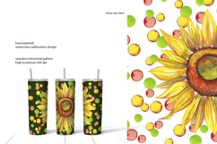Sunflower 20 OZ Skinny Tumbler Wrap sublimation design PNG Product Image 3