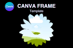 Sunflower Canva Frame Flower Photo Frame Easy Drag Drop_16 Product Image 1