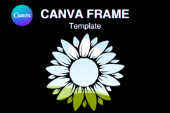 Sunflower Canva Frame Flower Photo Frame Easy Drag Drop_17 Product Image 1