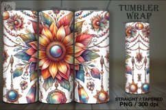 4 Sunflowers Tumbler Wrap Sublimation, 20 oz Product Image 2