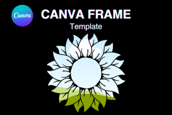 Sunflower Canva Frame Flower Photo Frame Easy Drag Drop_20 Product Image 1