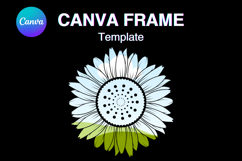 Sunflower Canva Frame Flower Photo Frame Easy Drag Drop_21 Product Image 1