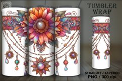 4 Sunflowers Tumbler Wrap Sublimation, 20 oz Product Image 3