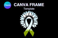 Sunflower Canva Frame Flower Photo Frame Easy Drag and Drop3 Product Image 1