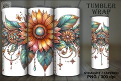 4 Sunflowers Tumbler Wrap Sublimation, 20 oz Product Image 4