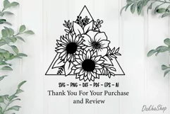 Flower Svg Design, Sunflower Svg, Flower Bouquet Svg. Product Image 6
