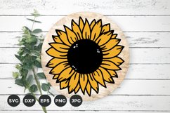Sunflower Svg | Sunflower Round Sign | Sunflower Product Image 1