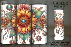 4 Sunflowers Tumbler Wrap Sublimation, 20 oz Product Image 5
