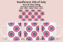 sunflower 4th of july coffee mug sublimation wrap glass mug wrap svg presized for 11oz and 15oz glass ready to cut and sublimation files