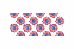 sunflower 4th of july libbey beer can glass full wrap svg presized template for 16oz and 20oz glass for Cricut Silhouette and sublimation