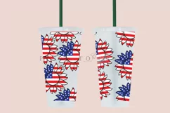 sunflower 4th of july starbucks 24oz cold cup wrap svg presized template for tumbler venti suitable for cricut and silhouette