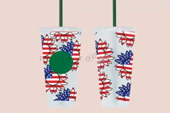 sunflower 4th of july starbucks 24oz cold cup wrap svg presized template for tumbler venti suitable for cricut and silhouette