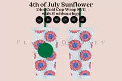sunflower 4th of july starbucks 24oz cold cup wrap svg presized template for tumbler venti suitable for cricut and silhouette