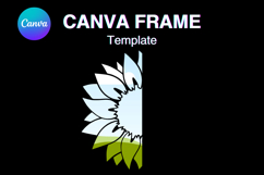 Sunflower Canva Frame Flower Photo Frame Easy Drag and Drop5 Product Image 1