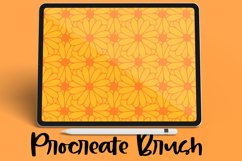 Sunflower Print Patterned - Procreate Brush Product Image 1