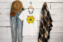 Sunflower Sublimation | Sunflower and Autumn Leaves | Fall Product Image 5