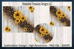 Sunflower and Leopard Mouse Pad Template &amp; Coasters, PNG Product Image 3