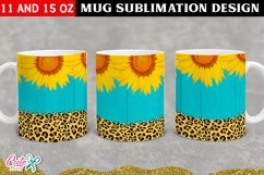 Sunflower Sublimation Mug template