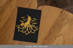 Sunflower and Witch with Bat SVG Product Image 1