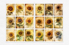 Sunflower ATC cards junk journal ephemera