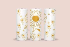 sunflower bees skinny tumbler sublimation design for 20oz and 30oz skinny tumbler sublimation wrap