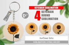 Keychain Sunflower Boho Product Image 1
