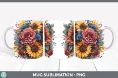 GorgeousSunflower Boho Mug Wrap design.
