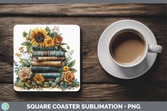 GorgeousSunflower Boho Square Coaster design.