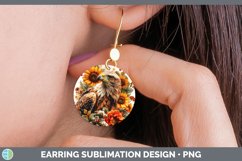 GorgeousSunflower Boho Round Earrings design.