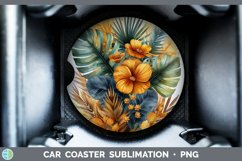 GorgeousSunflower Boho Car Coaster design.