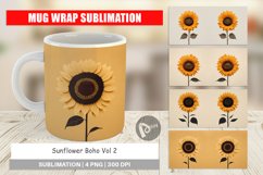 Mug Wrap Design Sunflower Boho Product Image 1