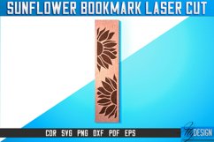 Sunflower Bookmark Laser Cut SVG | Bookmark Laser Cut SVG Product Image 1