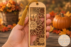 Sunflower Bookmark SVG Laser Cut Product Image 1