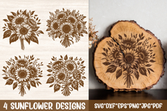sunflower bouquet svg bundle for farmhouse crafts and cricut