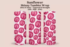 sunflower breast cancer skinny tumbler sublimation wrap with high resolution and transparant background are for 20oz and 30oz skinny tumbler