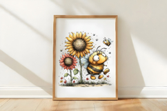 Sunflower Breeze Bee Clipart Product Image 3