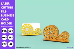sunflower business card holder - svg laser cutting file Product Image 1