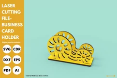 sunflower business card holder - svg laser cutting file Product Image 2