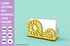 sunflower business card holder - svg laser cutting file Product Image 3
