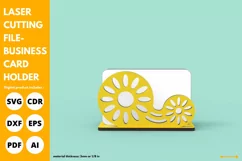 sunflower business card holder - svg laser cutting file Product Image 4