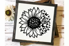 Sunflower Butterfly Svg, Sunflower Svg, Butterfly Svg. Product Image 9