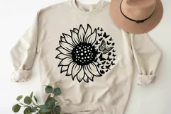 Sunflower Butterfly Svg, Sunflower Svg, Butterfly Svg. Product Image 4